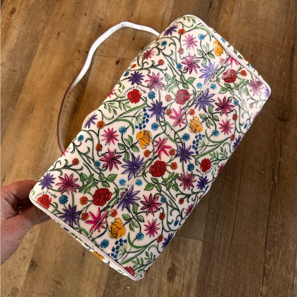 Dooney & Bourke Floral Botanical Boston Bag Rainbow Zipper - Picture 4 of 13